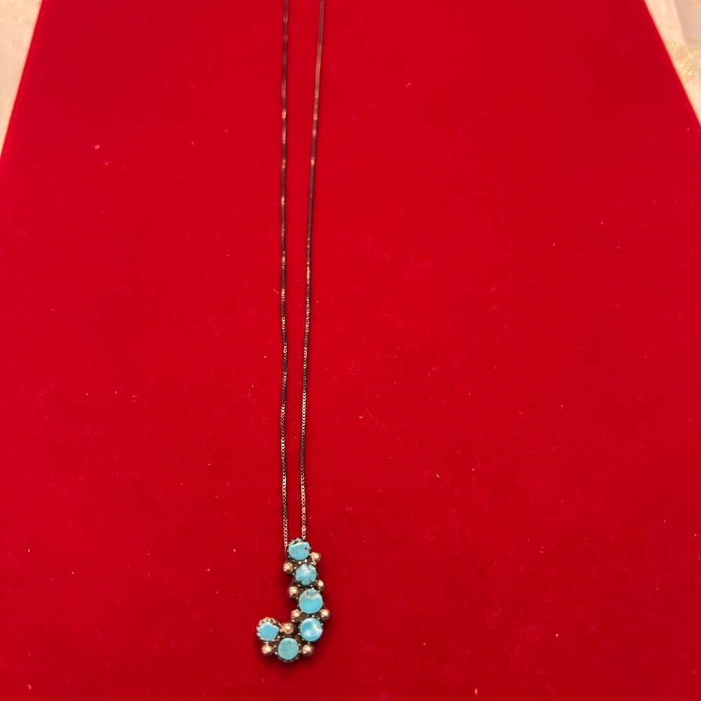 Turquoise J Necklace